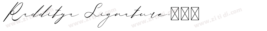 Radditya Signature字体转换